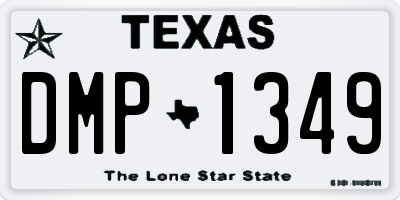 TX license plate DMP1349