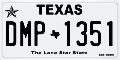 TX license plate DMP1351
