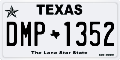 TX license plate DMP1352