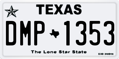 TX license plate DMP1353