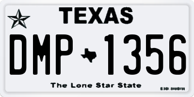 TX license plate DMP1356