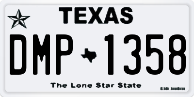 TX license plate DMP1358