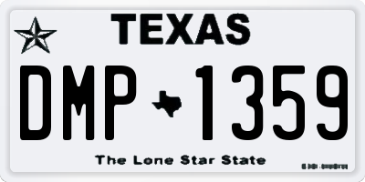 TX license plate DMP1359