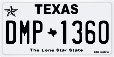 TX license plate DMP1360