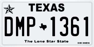 TX license plate DMP1361