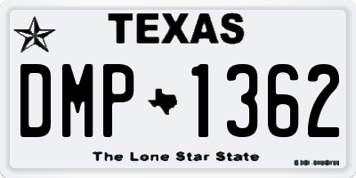 TX license plate DMP1362