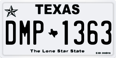 TX license plate DMP1363