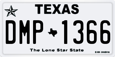 TX license plate DMP1366