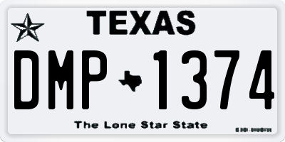 TX license plate DMP1374