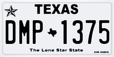 TX license plate DMP1375
