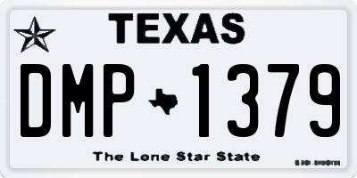 TX license plate DMP1379