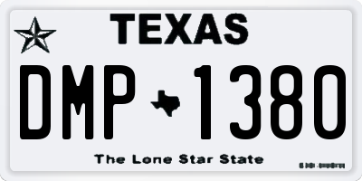 TX license plate DMP1380