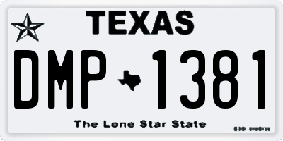 TX license plate DMP1381