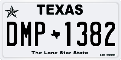 TX license plate DMP1382