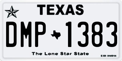 TX license plate DMP1383