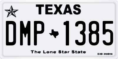 TX license plate DMP1385