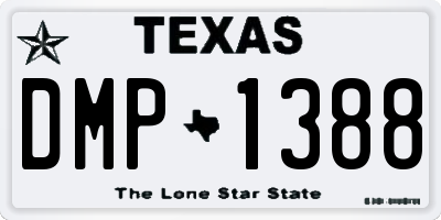 TX license plate DMP1388