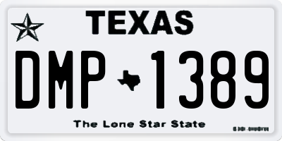 TX license plate DMP1389