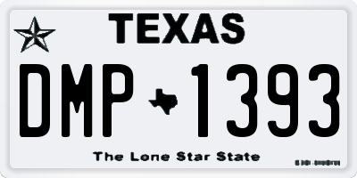 TX license plate DMP1393