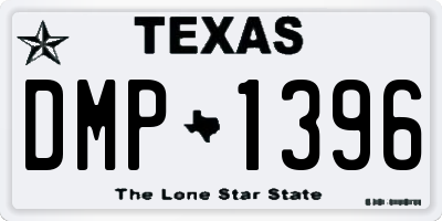TX license plate DMP1396