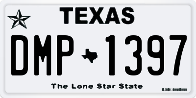 TX license plate DMP1397