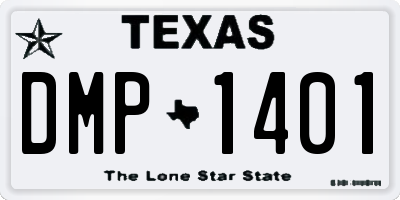 TX license plate DMP1401