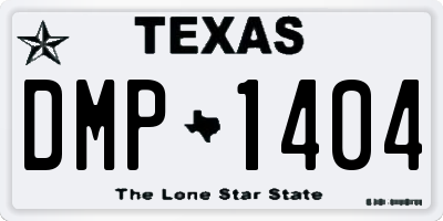 TX license plate DMP1404