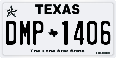TX license plate DMP1406