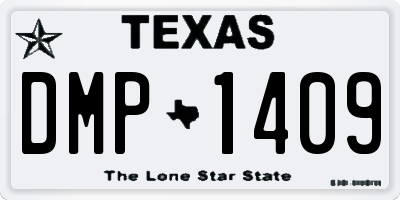 TX license plate DMP1409