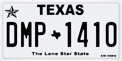 TX license plate DMP1410