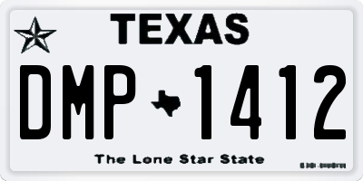 TX license plate DMP1412