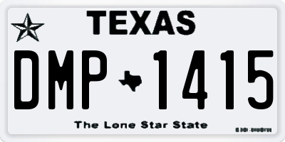 TX license plate DMP1415
