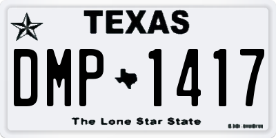 TX license plate DMP1417