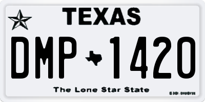 TX license plate DMP1420
