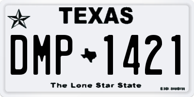 TX license plate DMP1421