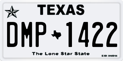 TX license plate DMP1422