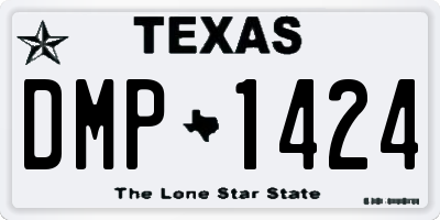 TX license plate DMP1424