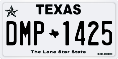 TX license plate DMP1425