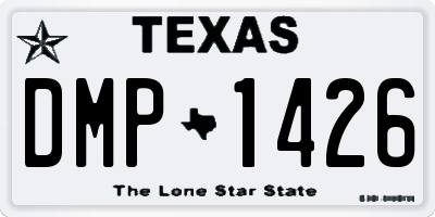 TX license plate DMP1426