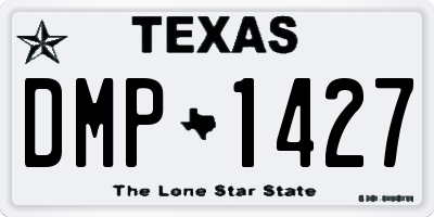 TX license plate DMP1427