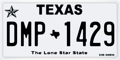 TX license plate DMP1429