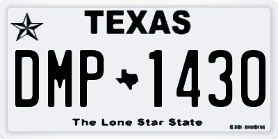 TX license plate DMP1430