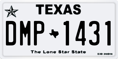 TX license plate DMP1431