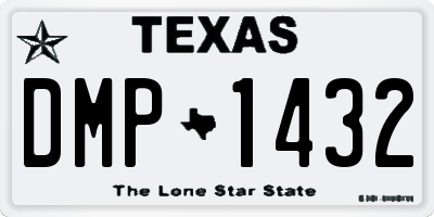 TX license plate DMP1432