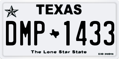 TX license plate DMP1433