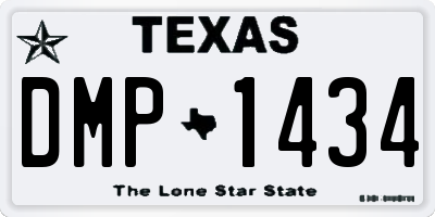 TX license plate DMP1434