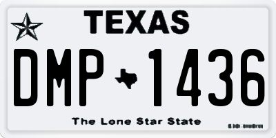TX license plate DMP1436