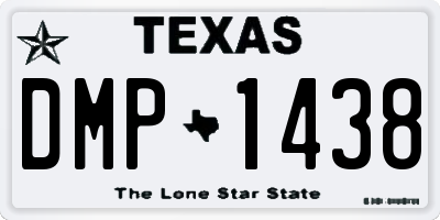 TX license plate DMP1438