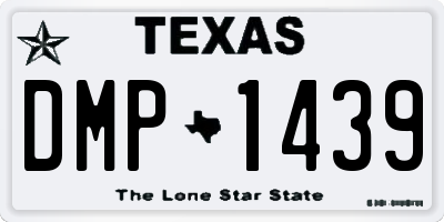TX license plate DMP1439