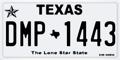 TX license plate DMP1443